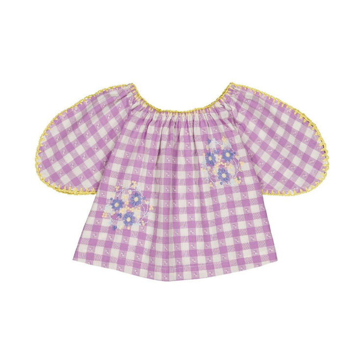 Marlette bloom blouse with floral embroidery