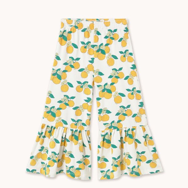 White pants with Oranges print