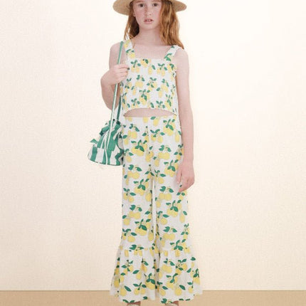 Off-white pant with oranges print