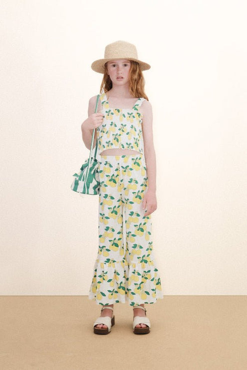 Off-white pant with oranges print