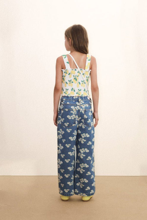 Off-white top with Oranges print