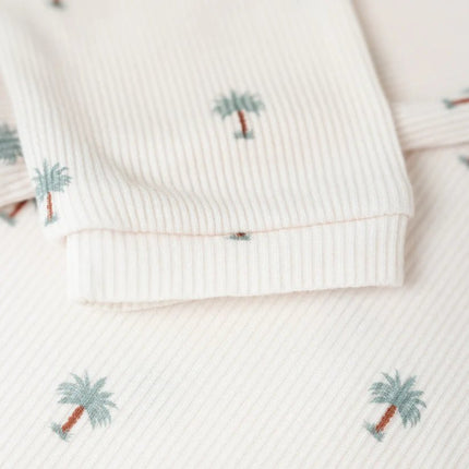 Date Palm Ribbed Pajama up close