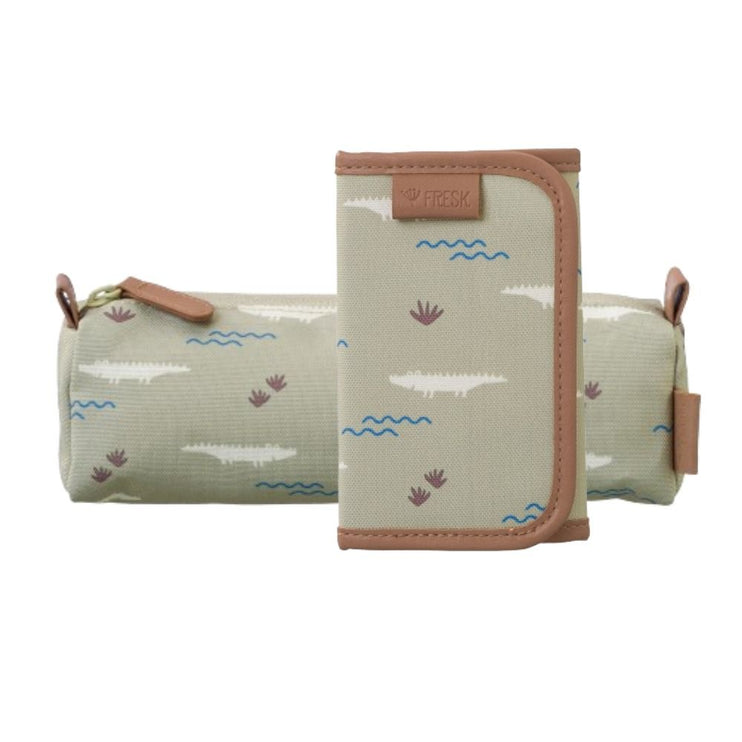 Pencil Case and Wallet with crocodile pattern 