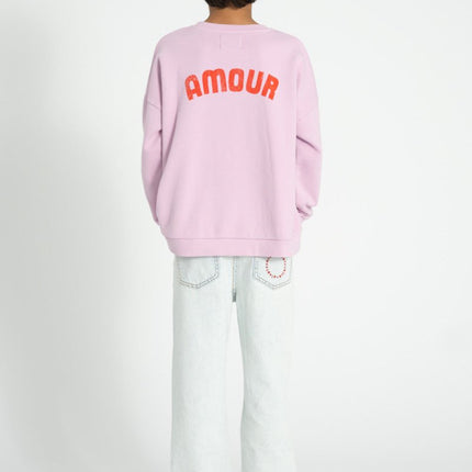 Sweatshirt - Lilac with Red Heart Print