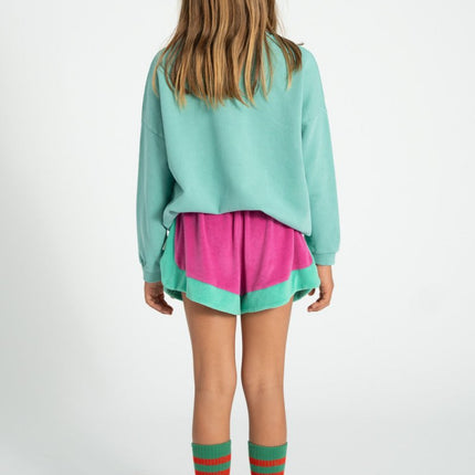 Sweatshirt - Turquoise with Peace Print