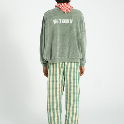 Sweatshirt - Washed Green with Bestfriend Print