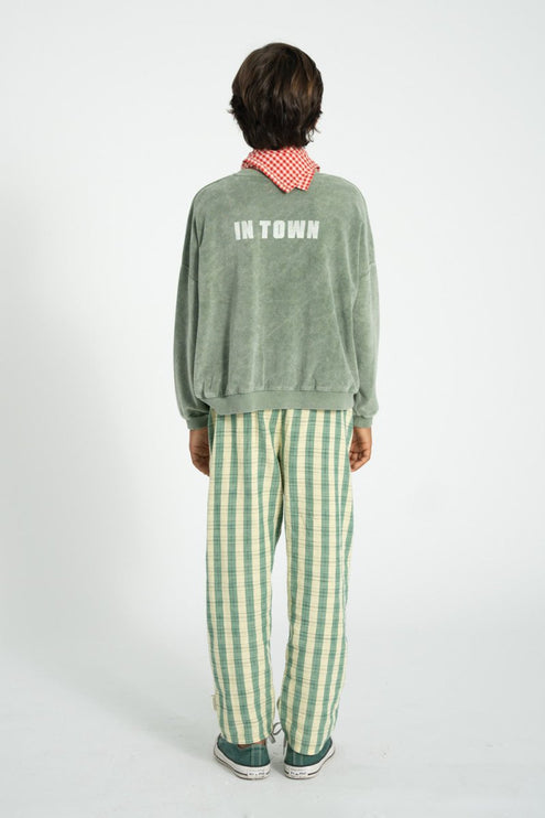 Sweatshirt - Washed Green with Bestfriend Print