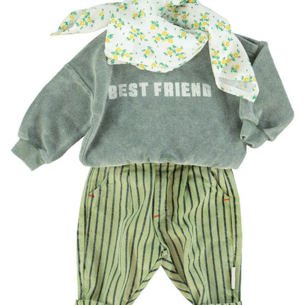baby outfit idea, sweatshirt detailed with text print