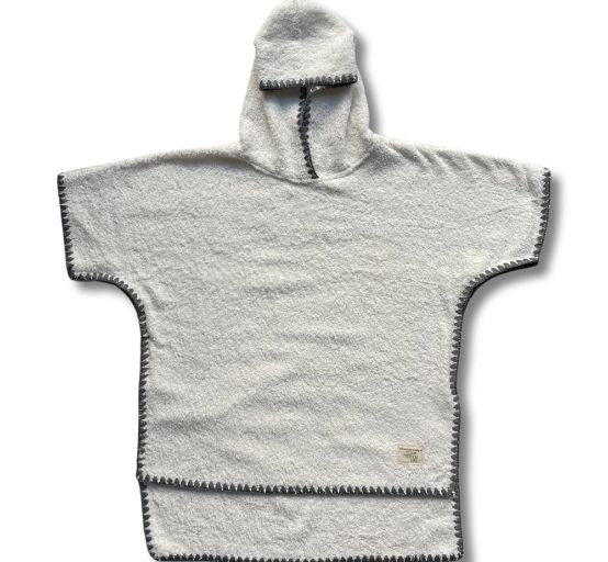 kids white poncho towel