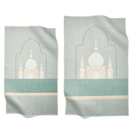 Maison Tini Ramadan Prayer Mat matching with adult mat