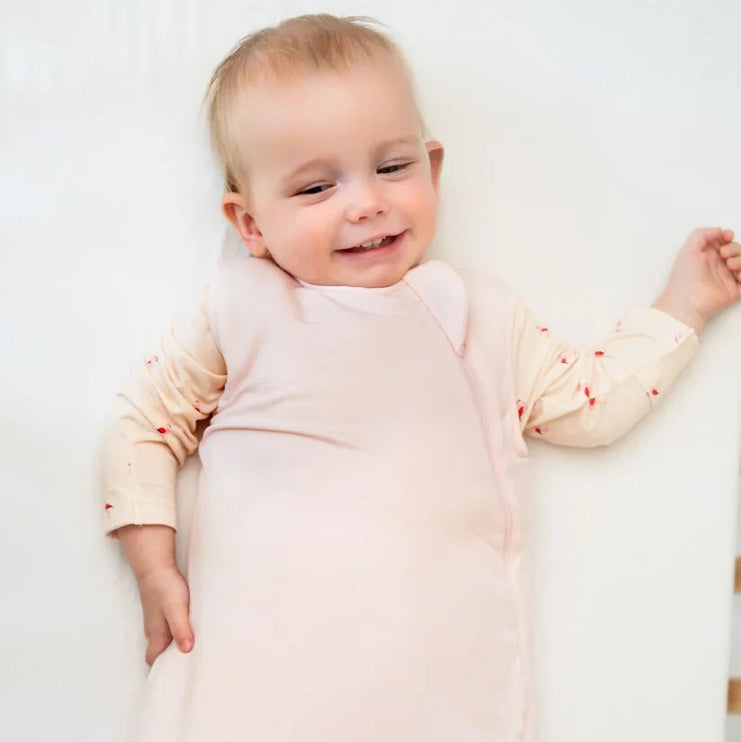 Baby in Pale Pink Sleep Bag