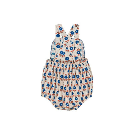 Sablet blue romper with flower print