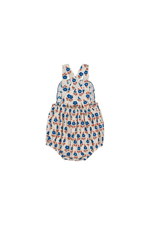 Sablet blue romper with flower print