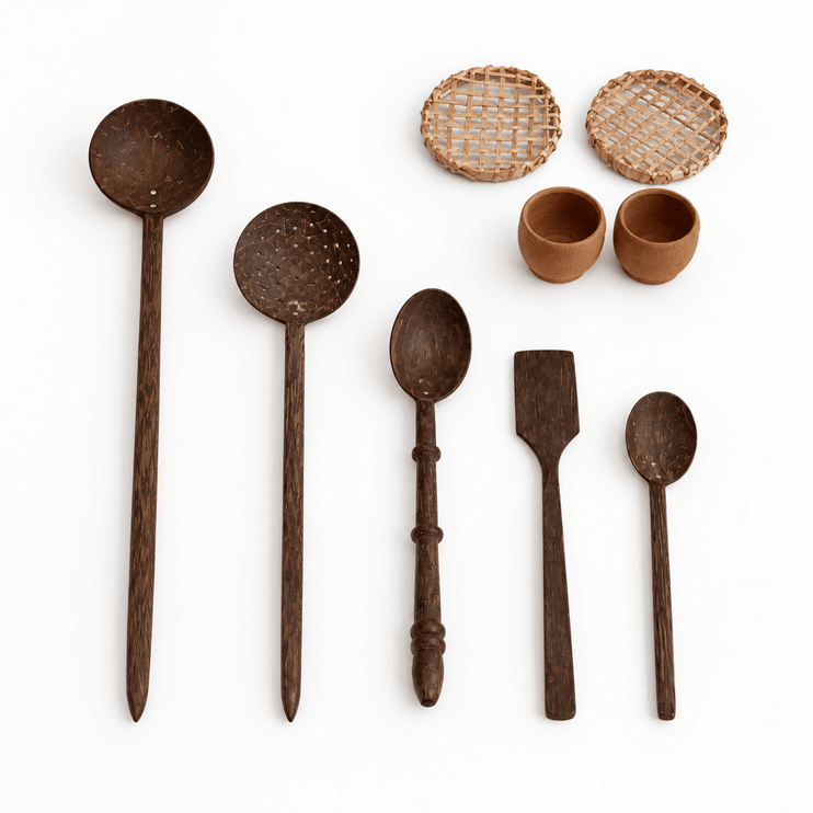 mud kitchen utensils bamboo