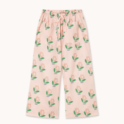 Pastel pink pants with pink flowers