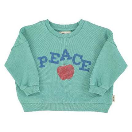 turquoise sweatshirt detailed with print 
