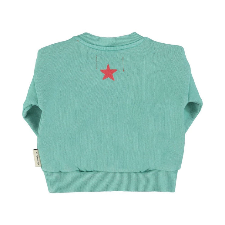 turquoise sweatshirt for baby 