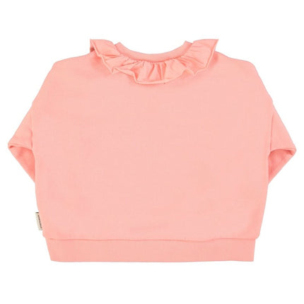 pink sweatshirt with collar