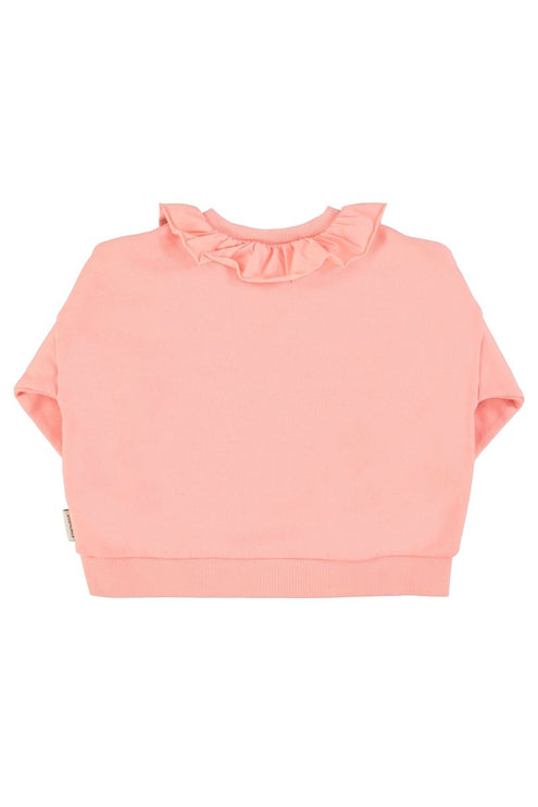 pink sweatshirt with collar