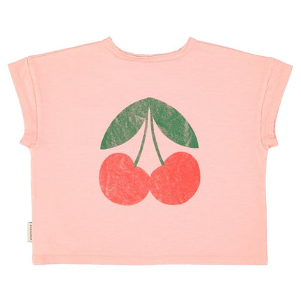 t shirt in jersery flame detailed with cherry back print