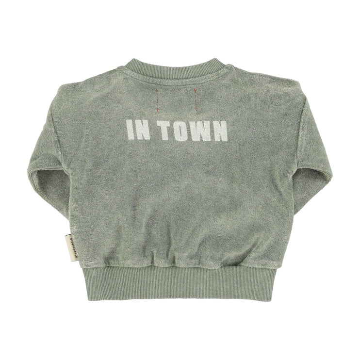 baby sweatshirt detailed with print at front and back