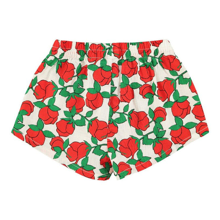 shorts with rose pattern 