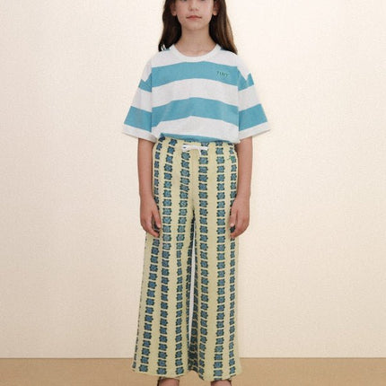 Washed blue knit t-shirt