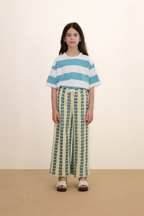 Washed blue knit t-shirt