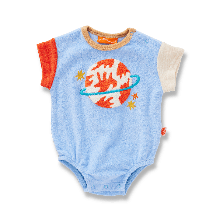 short sleeve body suit with planet design