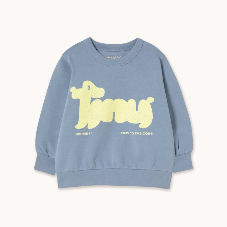 Grey sweatshirt with yellow graphic 