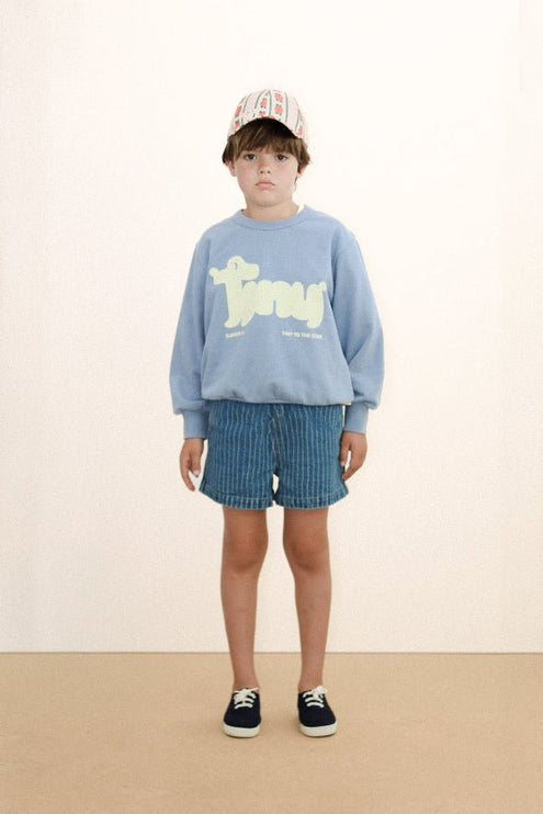 Grey swaetshirt with tiny logo print