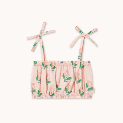 Small Pink top with flower pattern 
