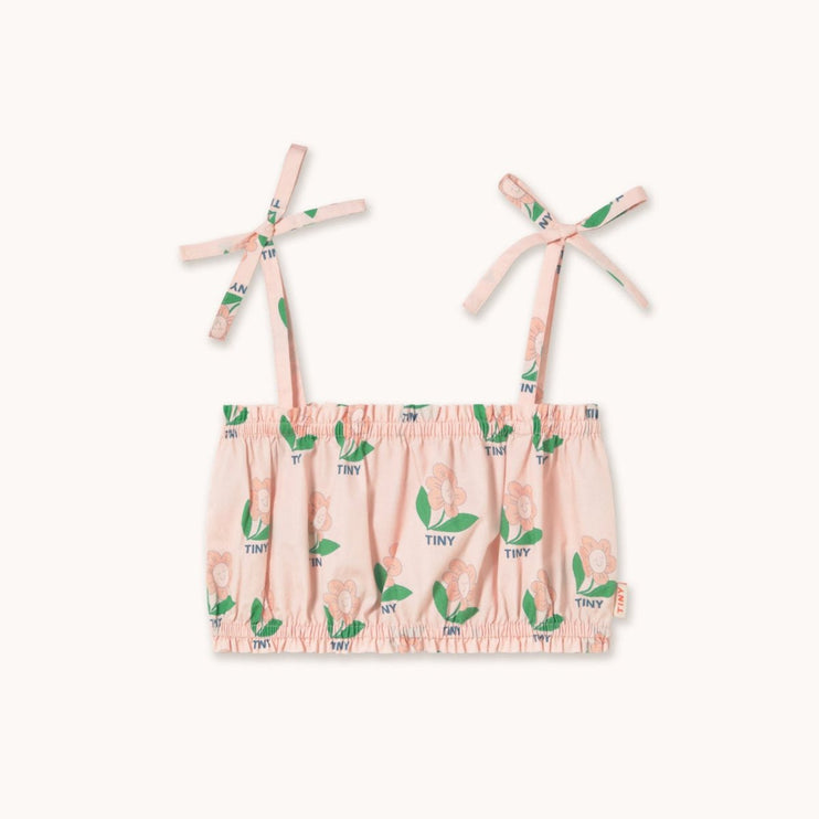 Small Pink top with flower pattern 