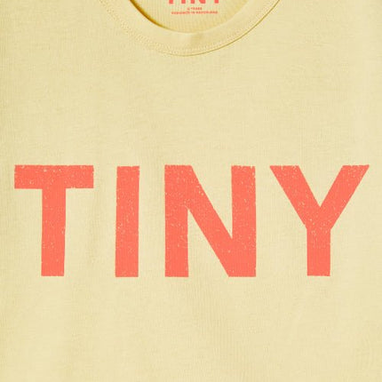 Dust yellow t-shirt with Tiny logo print 