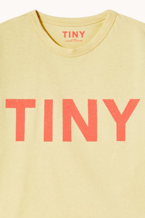 Dust yellow t-shirt with Tiny logo print 