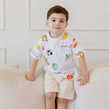 Boy in UAE T-shirt