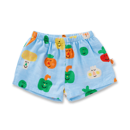 Children's shorts with colorful vegetable pattern 