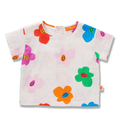 tshirt with colorful flower print