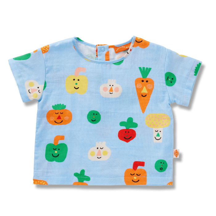 cute shirt with colorful veggie print