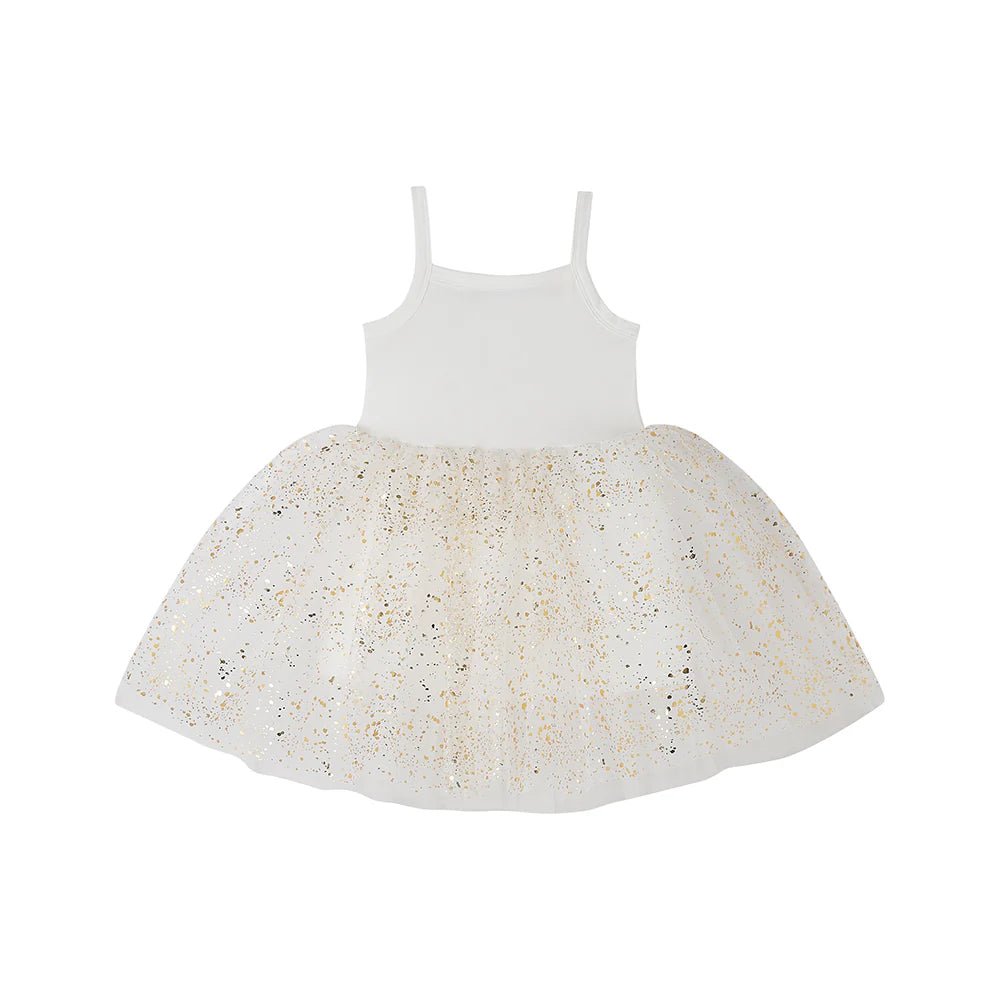 White & Gold Sparkle Tutu Dress maison tini White & Gold Sparkle Tutu Dress maison tini