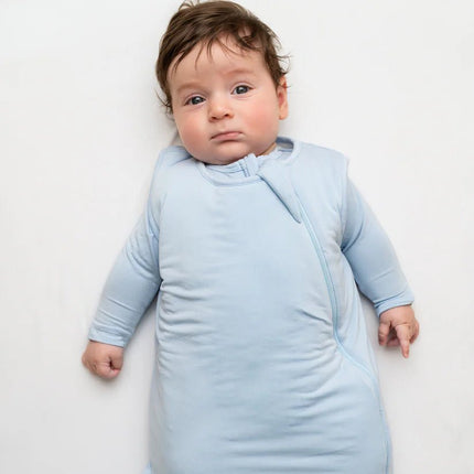 Baby in Baby Blue Sleep Bag