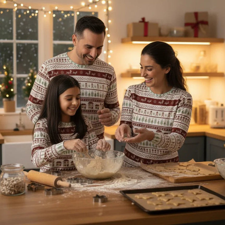 matching family christmas pyjamas in arabic