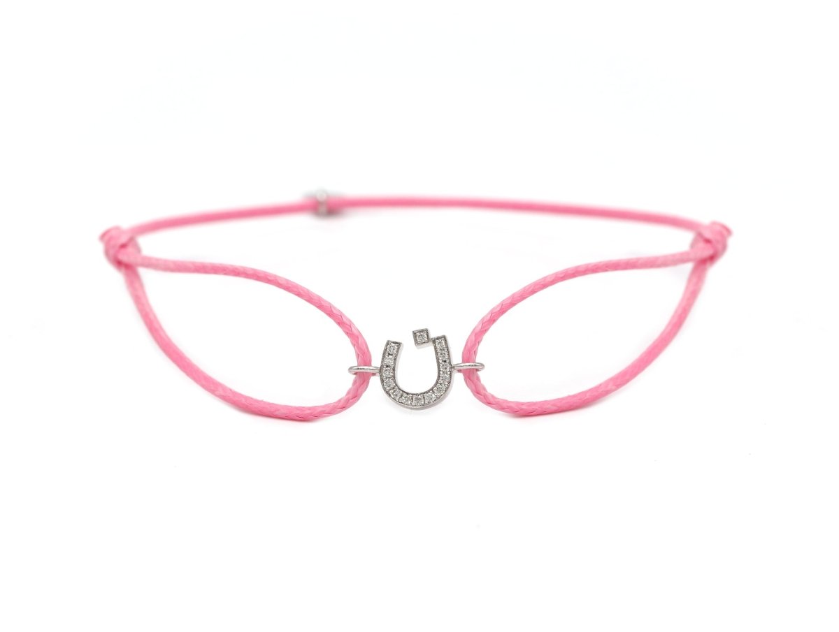Customized Initial Thread Bracelet (with diamonds) - Adults