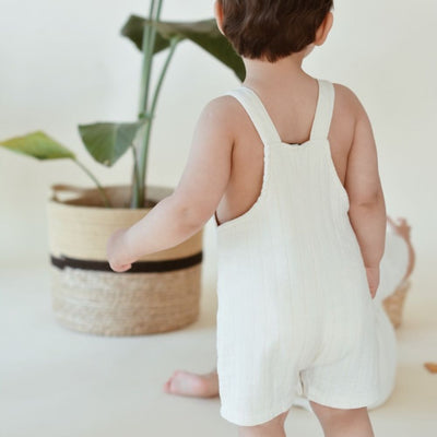 white striped romper