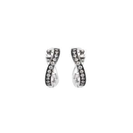 infinity diamond hoop earrings