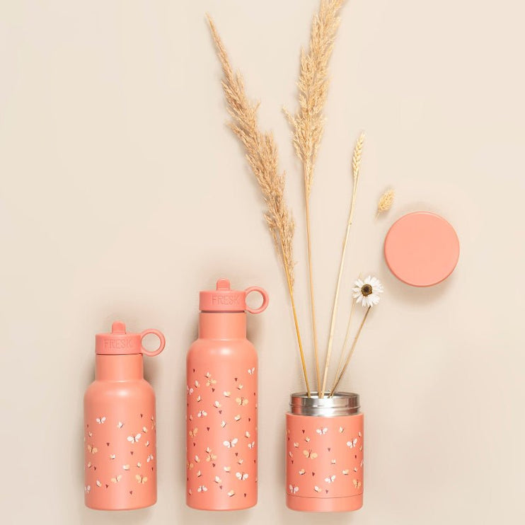 food jar and water bottle butterflies