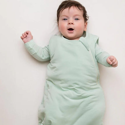 Baby in Light Sage Sleep Bag
