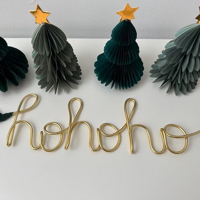 hohoho wire word in gold wiring