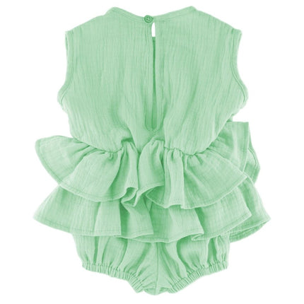 les vedettes baby girl onesie mint organic birthday