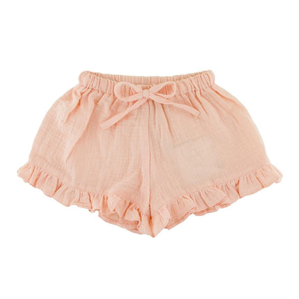 les vedettes shorts peach girls summer organic muslin